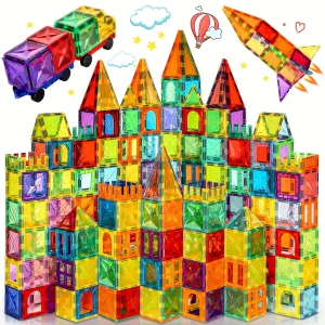 Magnetic Tiles for Kids for 3 4 5 6 7 8+ Year Old Boys Girls Toddlers