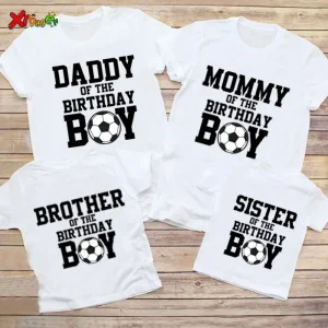 Soccer, Football birthday shirt Kids T-Shirt Family Matching Sets boys kids party tshirt 10th 8th 7th 6th 5th